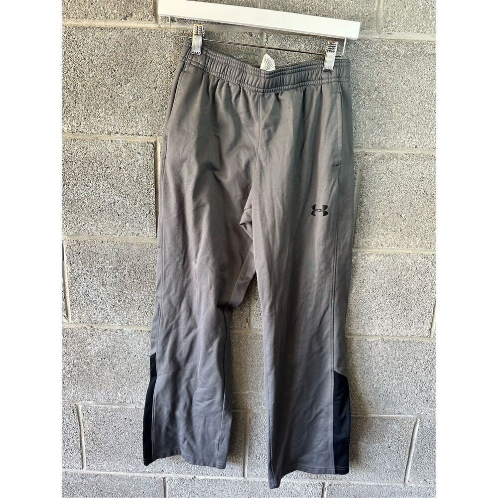 Under Armour Loose Activewear Straight Leg Pants Gray Size Youth Large